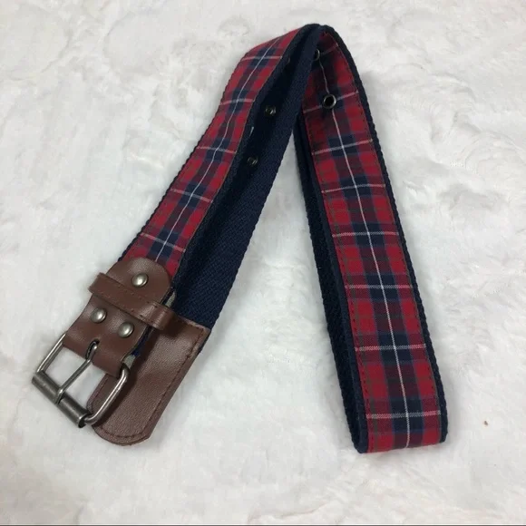 Kitestrings Red Plaid Dress Belt size Medium - Picture 5 of 10